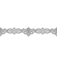 Ornamental Border Element in Black White, Geometric vector