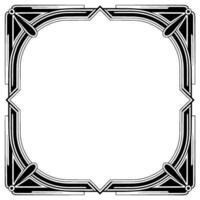 Art Deco Frame Elegant Geometric Border With Blank Center vector