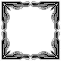 Art Deco Frame, Geometric Border , Elegant Template vector