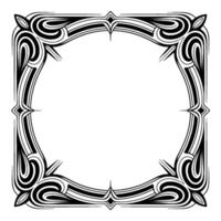 Art Deco Frame Elegant Black and White Border With Empty Center vector