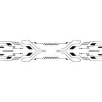 Futuristic Tech Banner Minimalist Circuit Board on White vector