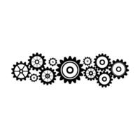 Gear Illustration Minimalist Tech on Light Grey vector