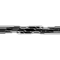 Tech Abstract Circuit Board Element in Black White vector