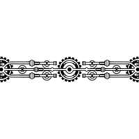 Steampunk Gear Mechanism Border , Minimalist vector