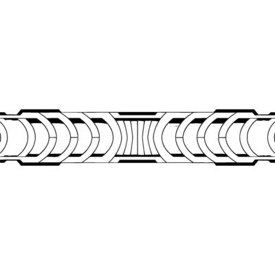 Abstract Geometric Border Minimalist Black White