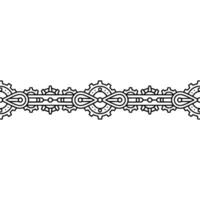Geometric Gears Border Pattern, Steampunk Element vector