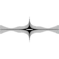 Abstract Minimalist Linear Illustration Eyelike Center With Symmetrical Lines vector