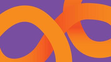 Overlapping Orange Curves on Vibrant Purple vector