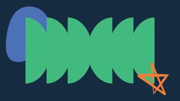 Colorful Abstract Shape Layout on Dark Background vector