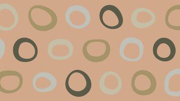 Rough Hand-Drawn Circles on Peach Tone Background vector