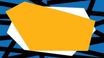 Dynamic Yellow Shape on Blue Background vector