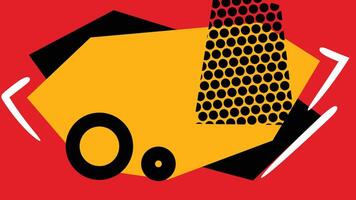 Abstract Red Geometric Pop Art Design vector