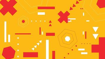 Geometric Red and Yellow Graphic Design Background vector