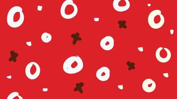 Red Flowing Lines on Orange Base vector