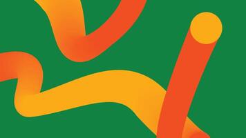 Curved Orange Gradient Ribbon on Royal Blue vector