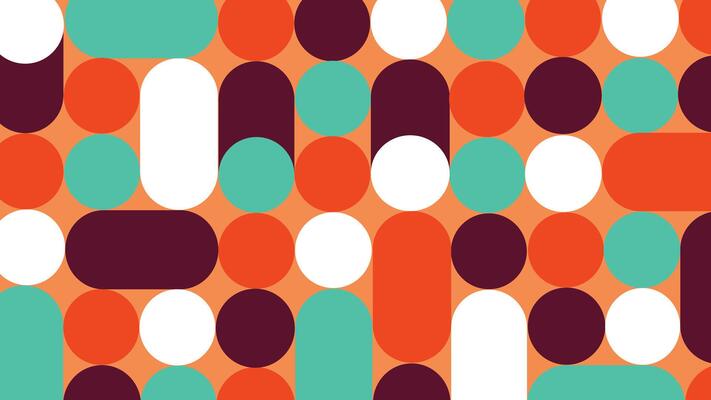 Playful Color Geometry Composition Background