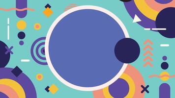 Abstract Circle Frame with Colorful Background vector