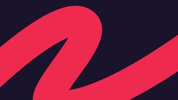 Smooth Abstract Red Line Art on Dark Canvas vector