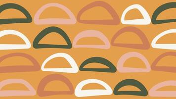Semi-Circle Doodles in Bold Retro Background vector