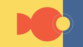 Bold Minimalist Geometric Shapes Background vector