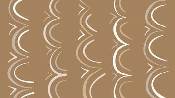 Flowing Curves in Hand-Drawn Beige Background vector