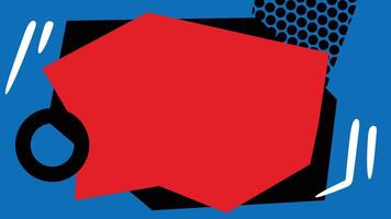 Bold Blue Pop Art Layout with Circles Background vector