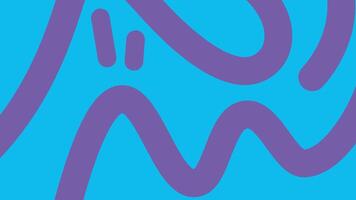 Violet Curved Doodles on Cyan Abstract Backgoround vector