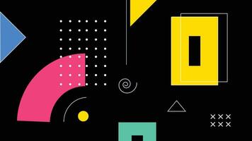 Modern Color Shapes on Black Background vector