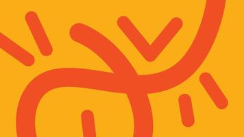 Red Minimal Curves on Bright Yellow Abstract vector