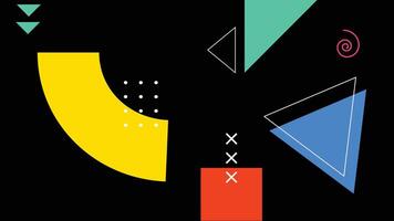 Colorful Triangles and Arcs Background vector