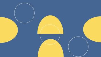 Blue and Yellow Minimal Geometry Background vector