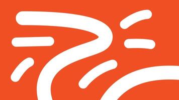 Dynamic White Lines on Orange Abstract Background vector