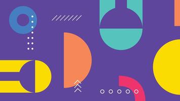 Retro-Inspired Abstract Design on Purple vector