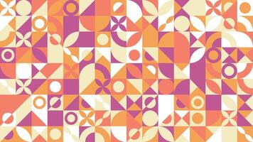 Vintage Style Color Blocks with Shapes Background vector