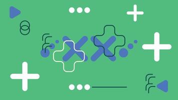 Playful Abstract Background with Plus and Dot vector