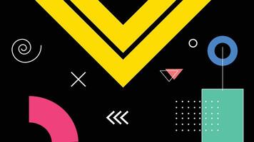 Yellow Chevron and Minimal Shapes Background vector