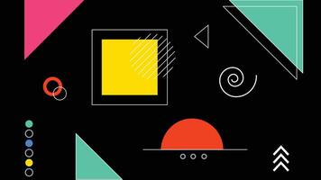 Abstract Retro Memphis Background vector