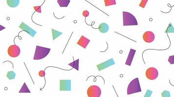Colorful Abstract Background Retro Geometric Mix vector