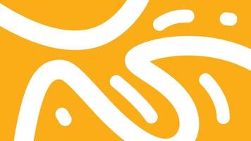 White Artistic Flowing Lines on Yellow Background vector