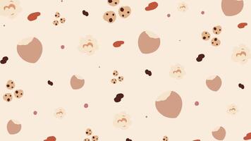 Autumn Seed and Nut Background vector