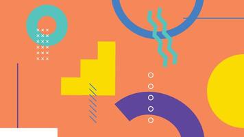 Colorful Abstract Layout on Orange Background vector