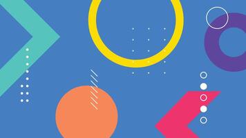 Geometric Color Composition on Blue Background vector