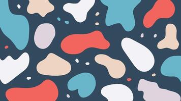 Funky colorful abstract blob background vector