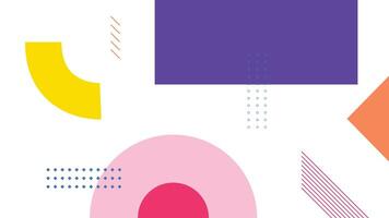 Colorful Abstract Shapes on White Background vector