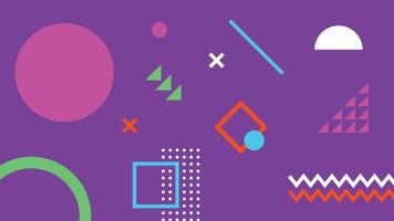 Geometric Pop Art on Purple Background vector