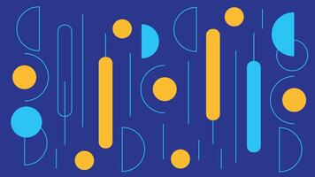 Minimal Abstract Blue Background with Yellow Cyan vector