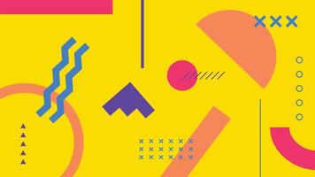 Bold Abstract Geometry on Yellow Background vector