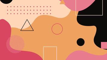 Warm Abstract Composition with Shapes Background vector