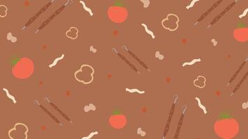 Shawarma and Grill Skewers Background vector
