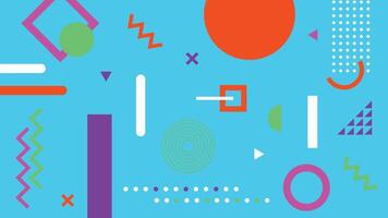 Colorful Tech Style on Cyan Background vector